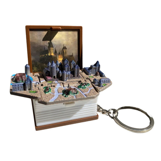 Llavero libro castillo de Hogwarts